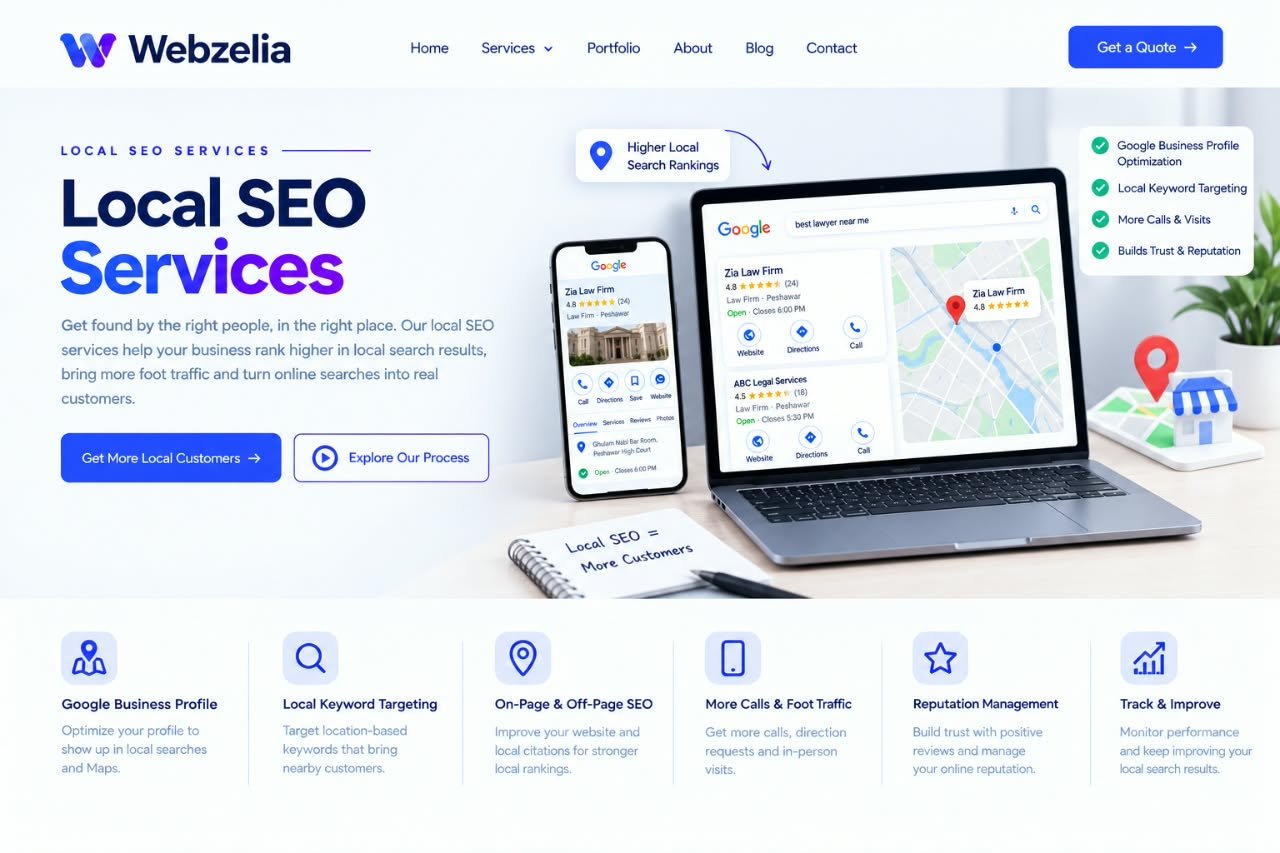 Local SEO services by Webzelia